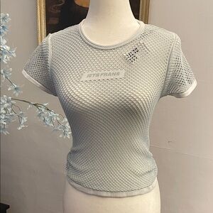 Light Blue Mesh Top
